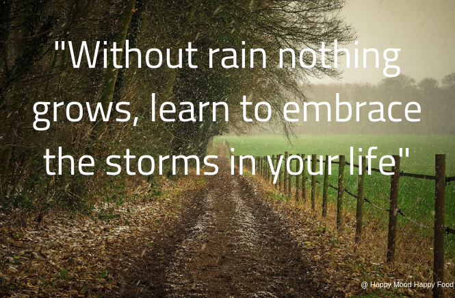 Without rain nothing grows, learn to embrace the storms in your life